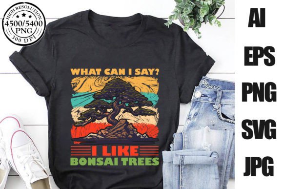 Bonsai Tree Graphics for T-Shirt Designs