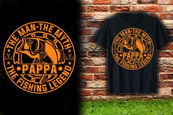 Fishing Legend Graphics for T-Shirt Designs